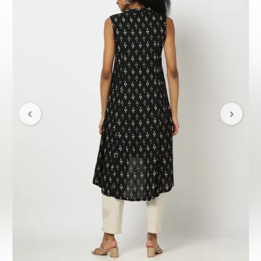 Avaasa Elegant Women Black A-Line Kurta Size L - Picture 10 of 10